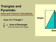 Jouer à Area and volume calculations - triangles and pyramids
