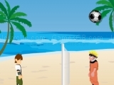 Jouer à Beach ball game - Naruto And Ben 10